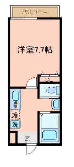 アットリラ東船橋A(1K/2階)の間取り写真
