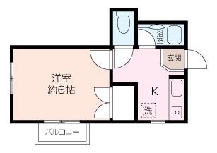 コーポ協進(1K/2階)の間取り写真