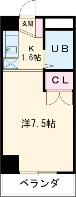 エール21(1K/3階)の間取り写真