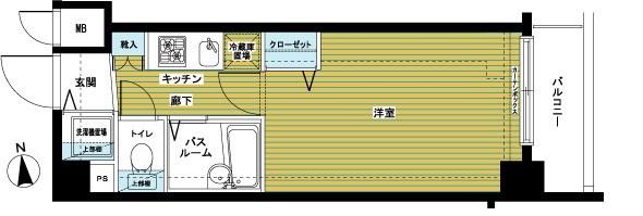トーシンフェニックス落合公園(1K/3階)の間取り写真