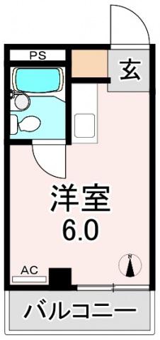 アベノサンク(ワンルーム/4階)の間取り写真