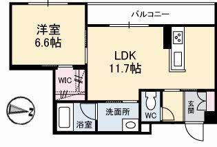 HIRA TERRACE(1LDK/2階)の間取り写真