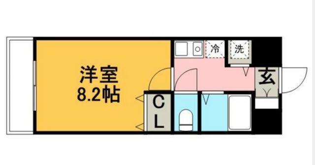 グランシャリオ(1K/2階)の間取り写真