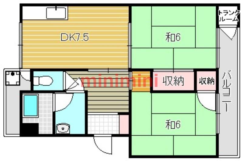 カノープス千里(2DK/2階)の間取り写真
