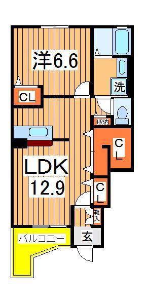 サニー&リブⅠ(1LDK/1階)の間取り写真