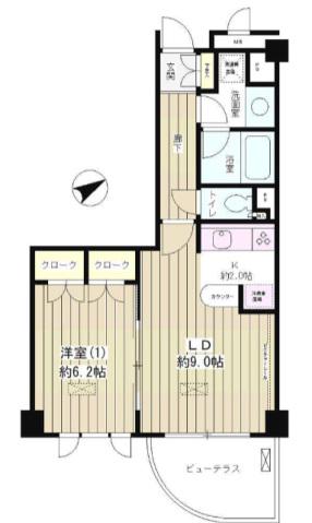 LAPYUTA(1LDK/3階)の間取り写真