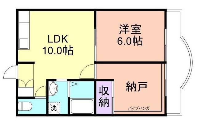 ガーデンハイム(1SLDK/2階)の間取り写真