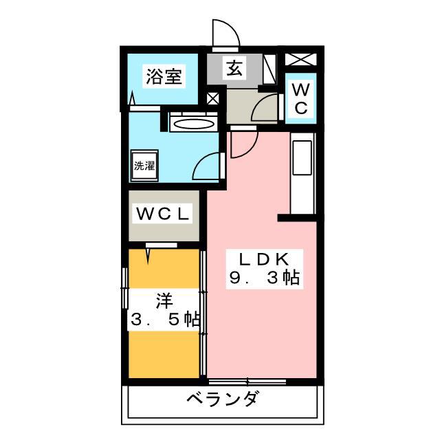 グレイスコート(1LDK/2階)の間取り写真