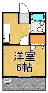 ライフパルせんげん台(1K/1階)の間取り写真
