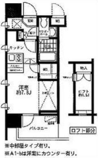 レジディア大森東(ワンルーム/2階)の間取り写真