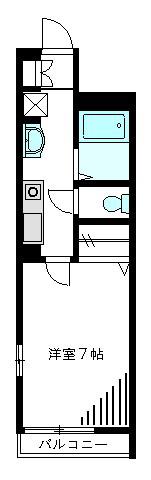 フォレスト高円寺(1K/2階)の間取り写真