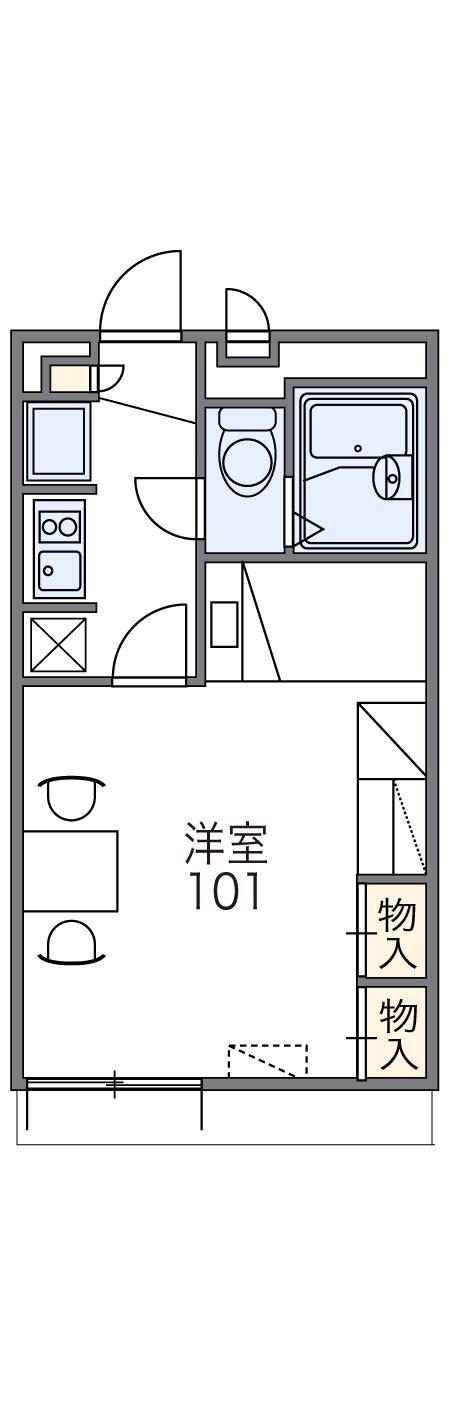 レオパレスCOMODOI(1K/2階)の間取り写真