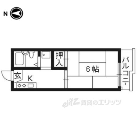 サンハイツ(1K/2階)の間取り写真