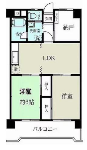 パークプラザ西川口(2LDK/5階)の間取り写真