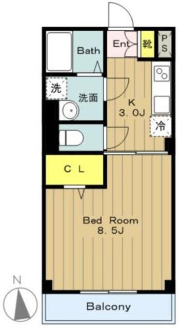 ETOILEB(1K/3階)の間取り写真