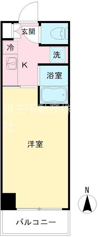 WELL-BLEND蒲田(ワンルーム/8階)の間取り写真