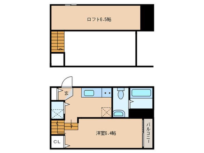 シャラロステ 和白(ワンルーム/1階)の間取り写真