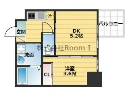 セレニテ本町リアン(2K/10階)の間取り写真