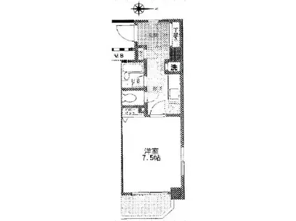 ヒルトップ恵比寿(1K/1階)の間取り写真