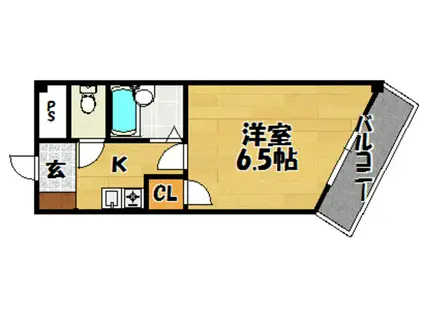 大橋マンション(1K/2階)の間取り写真