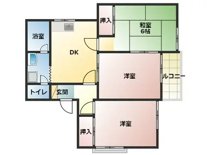ピボット藤江アパート(3DK/1階)の間取り写真