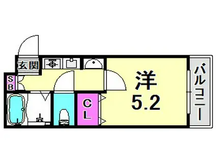 ステラハウス15(1K/1階)の間取り写真