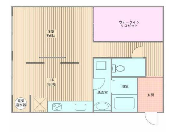 奥野ビル(1LDK/4階)の間取り写真