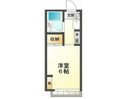 YS書写(1K/2階)の間取り写真