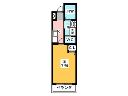 IL BIANCO(1K/3階)の間取り写真