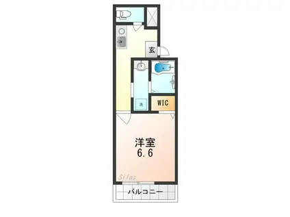 フジパレス平野公園II番館(1K/3階)の間取り写真