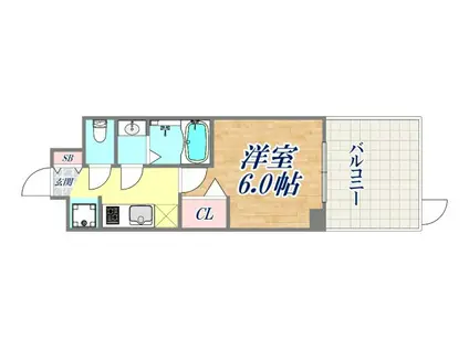 ファステート神戸サルビア(1K/1階)の間取り写真