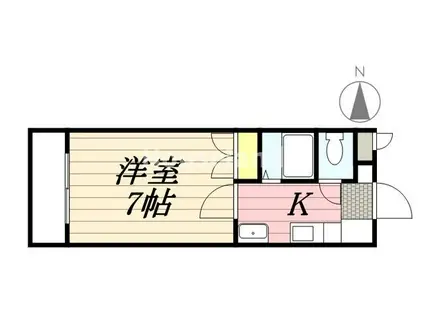 フィオーレN(1K/3階)の間取り写真