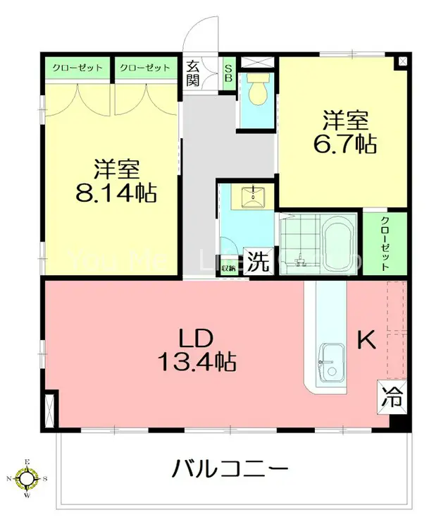 らうらうじ湘南台 12階階 間取り