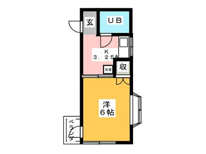 ひばりハイツ(1K/2階)の間取り写真