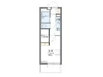 レオパレスWING西淀(1K/3階)の間取り写真