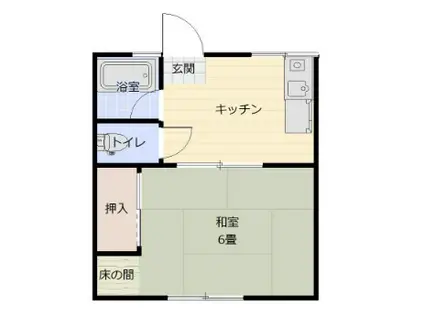 シティハイムコーポM I(1K/2階)の間取り写真