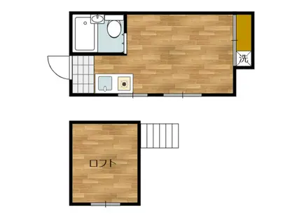 第2コーポ司(ワンルーム/2階)の間取り写真