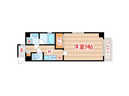 しゃとれ新寺(1K/4階)の間取り写真