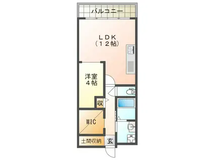 神栄ビル(1SLDK/3階)の間取り写真