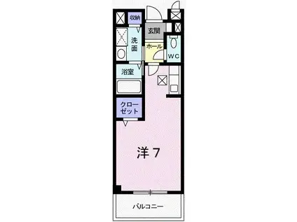 ブリーズ(ワンルーム/1階)の間取り写真