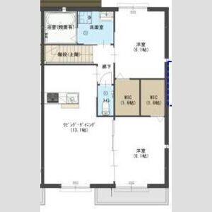 セーヌ アンジェ塩屋II(2LDK/2階)の間取り写真