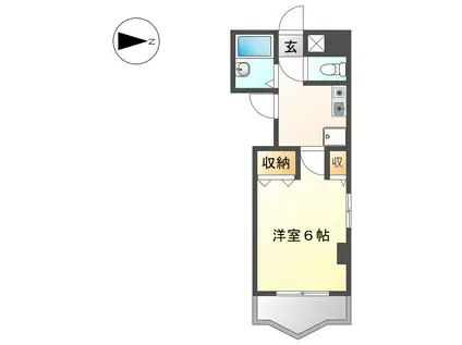 サンシャイン鶴舞(1K/2階)の間取り写真