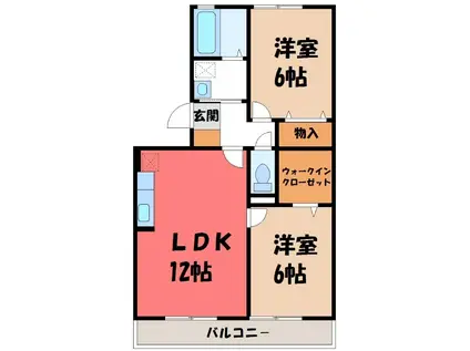 アネシス(2LDK/2階)の間取り写真