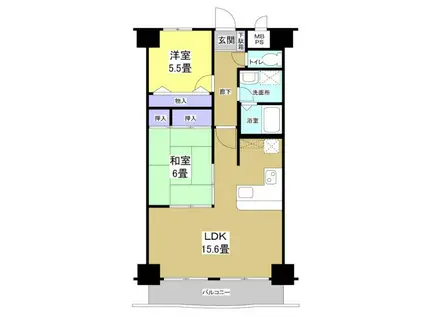 日神パレステージ浜松(2LDK/3階)の間取り写真