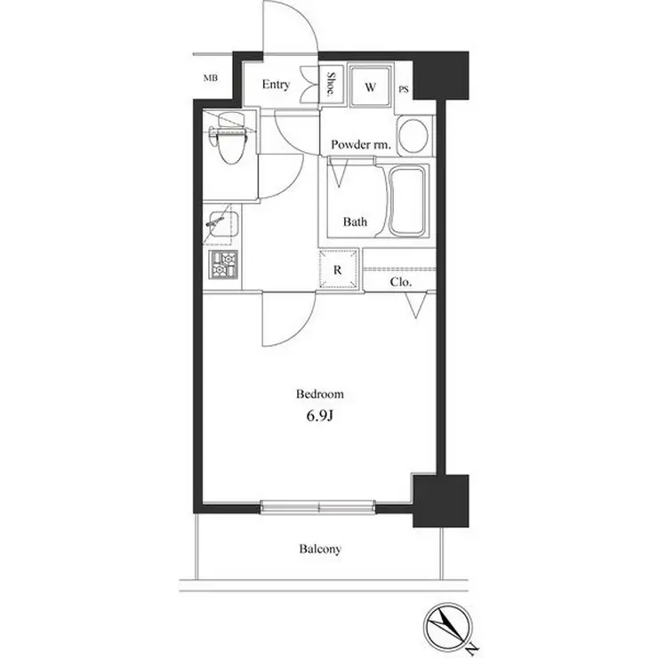 パレステュディオ神田EAST 2階階 間取り