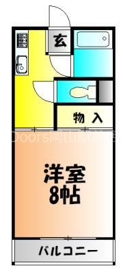 グッドウィル(1K/2階)の間取り写真
