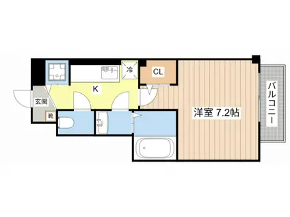 シダーコンフォール弐番館(1K/1階)の間取り写真