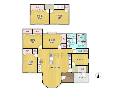 CAT CO-HABITAT(ワンルーム/2階)の間取り写真