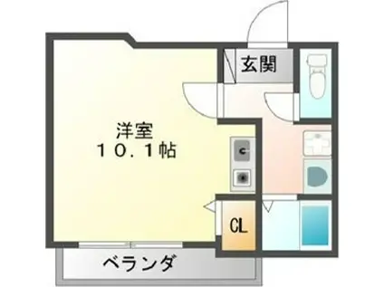 第一中央ビルディング(ワンルーム/4階)の間取り写真