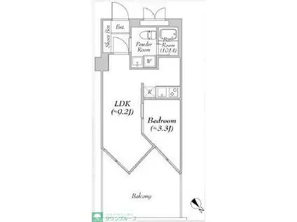 TRAVALORE淵野辺(1LDK/3階)の間取り写真